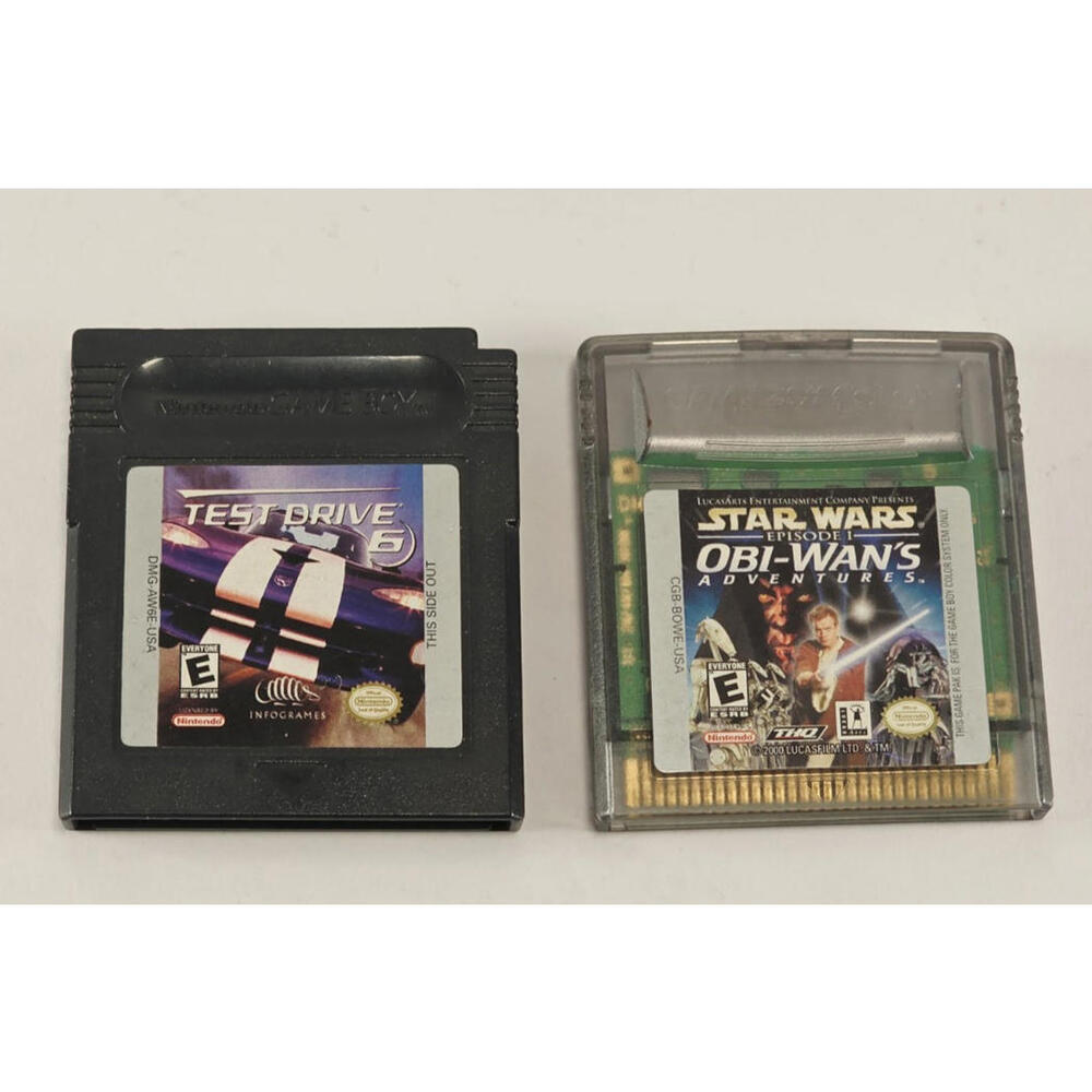 Lot of 2 Nintendo Game Boy Games Test Drive 6 & Star Wars Obi-Wan's